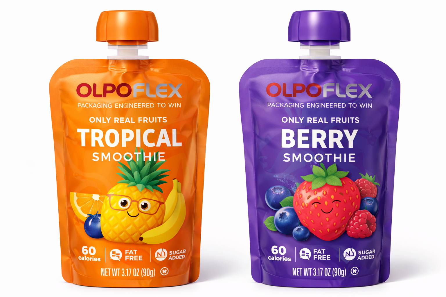 Smoothie doypack in production
